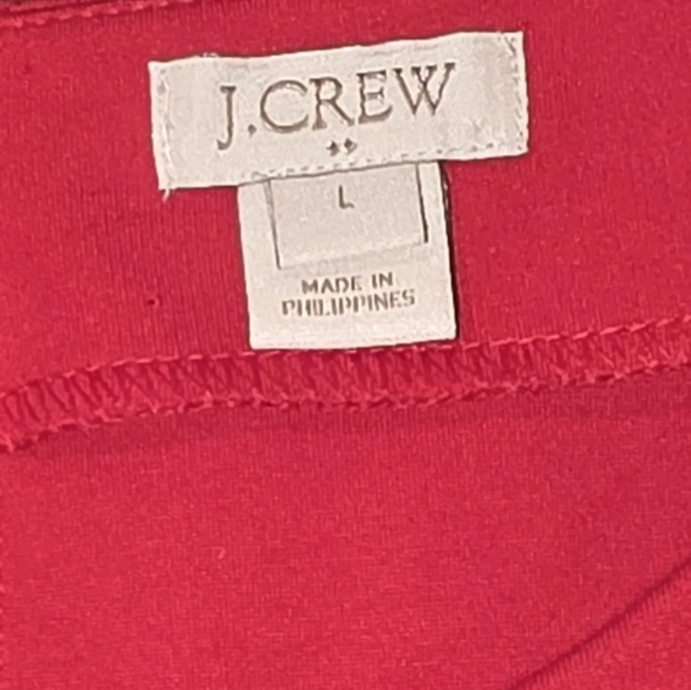 J. Crew Career Academia Work Red‎ Long Sleeve Sheath Dress Party Size Large New
